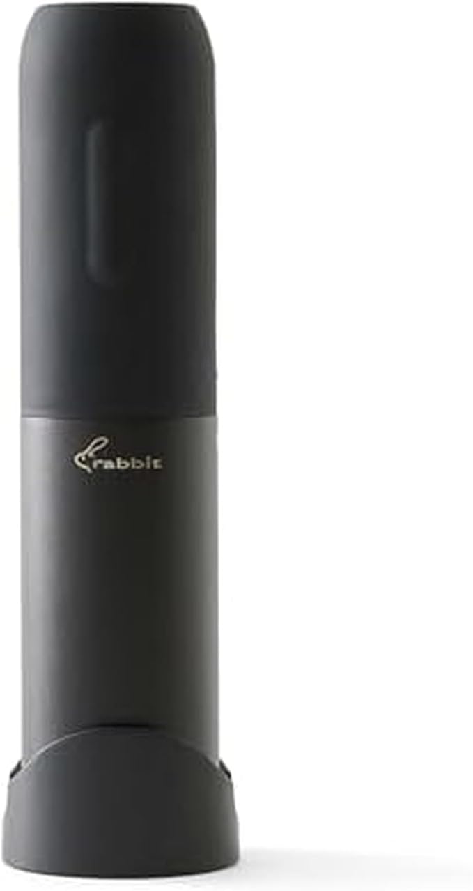 Rabbit Electric Corkscrew Wine Opener - Push Button Automatic Bottle Opener, Compact Design, Opens Bottles Quietly, Stores Vertically or Horizontally