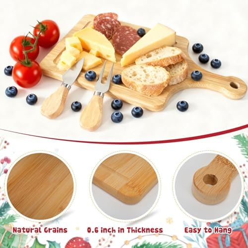 6 Set Christmas Cutting Board Gift Bulk Wooden Cheese Charcuterie Board
