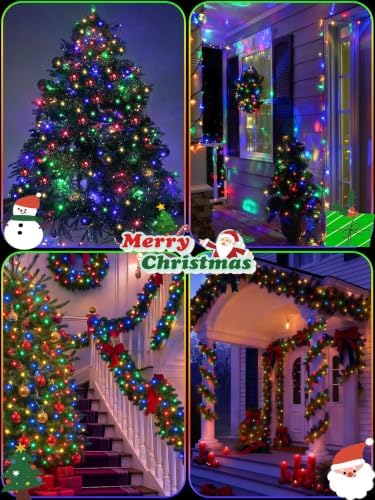 4 Pack 400 LED Battery Operated Christmas Lights, String Lights Multicolor