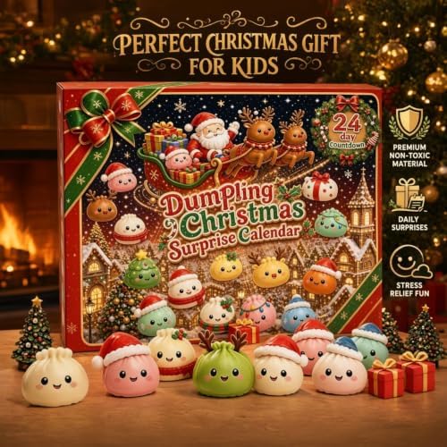 2026 Advent Calendar, Christmas Squishies advent Calendar with 24 Pieces Red