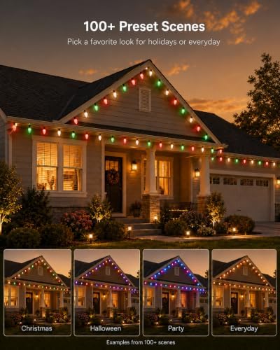 197FT 200LED Smart C9 Christmas Lights Outdoor Vintage Christmas Light