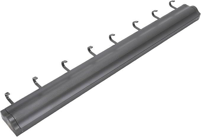 Zunate Wall Mounted Clothes Drying Rack, 23.6 Inch Retractable Aluminum Laundry Drying Net with Adhesive Installation for Bathroom or Laundry Room (Grey)
