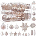 SHareconn 100PCS Christmas Tree Ornaments Clear Set, Champagne