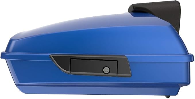 Advanblack Road Glide Tour Trunk Pack Superior Blue Razor Tour Trunk Pack Backrest Pad for '97-'25 Harley Touring Road King Street Glide Electra Glide CVO models