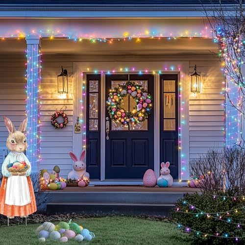 JMEXSUSS 168ft 600 LED Easter Lights Outdoor Indoor Clear Wire