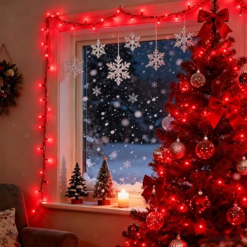 500 LED Red Christmas Lights Christmas Tree Light Outdoor