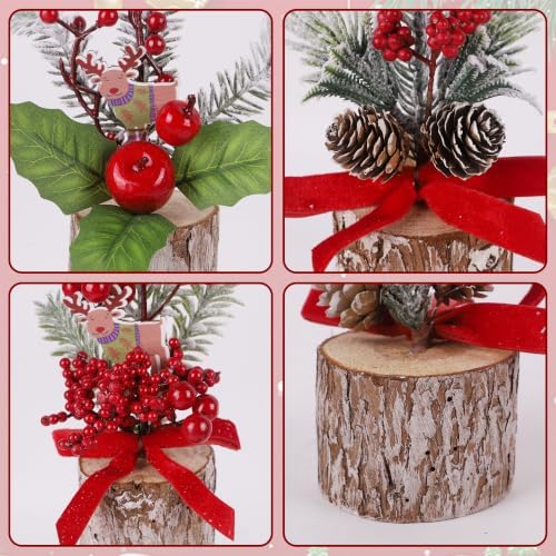 winemana Christmas Table Decorations Indoor Xmas Centerpieces Decor, 6 Pack