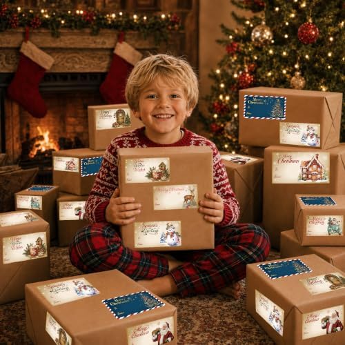 Christmas Gift Tags - 500 PCS Gift Tags Stickers for Christmas Presents