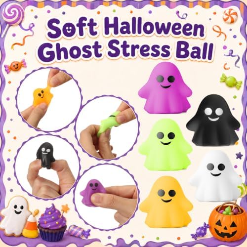 Thenshop 30 Pcs Halloween Ghost Balls Bulk Halloween Party Favors