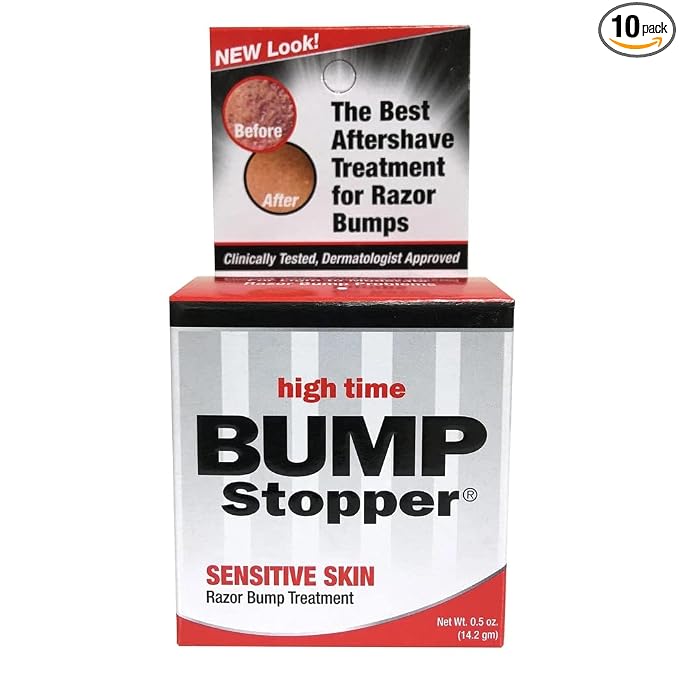 High Time Bump Stopper Sensitive Skin Razor Bump Treatment, 0.5 oz (Pack of 10)