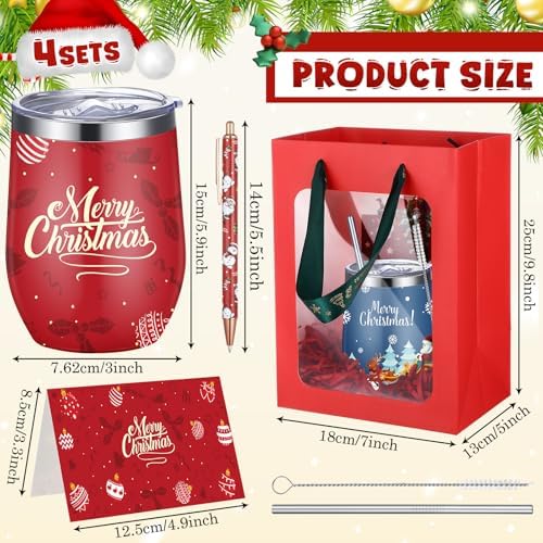 Patelai 30 Pcs 2026 Christmas Tumbler Gift Set for Employees