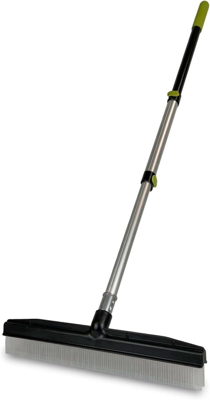 Room Groom Carpet Rake and Groomer with Telescoping 54 Inch Adjustable Handle, Portable Design, Carpet Brush Ideal for Pet Hair, Refreshing High Pile Carpets, Rugs, and Artificial Turf