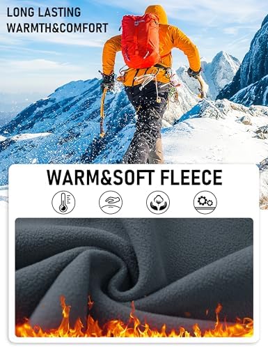 MAGCOMSEN Snow Pants for Men Fleece Lined Softshell Winter Men's Ski Pants