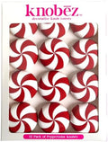 Knobēz: Red Peppermint Decorative Knob Covers Package of 12 (Red)