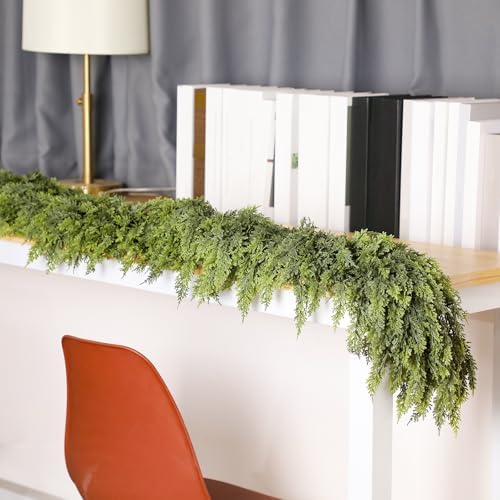 Waydress 1 Pcs 15ft Christmas Artificial Cedar Garland Realistic
