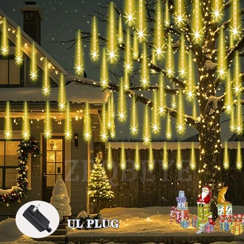 Outdoor Meteor Shower Christmas Lights, Falling rain Drop Lights