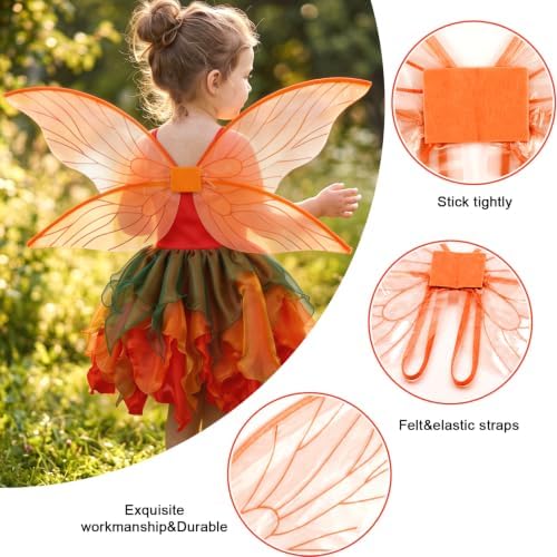 Latocos Fairy Dress Costume for Girls, Toddler Fairy Dress Butterfly Wings