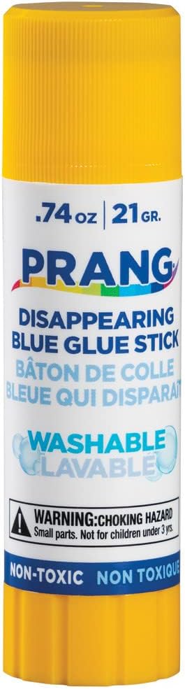 Prang Washable Glue Stick, Blue, 0.74 oz., 60 Count