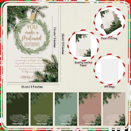 Thyle 24 Sets Vintage Christmas Ornaments Employees Coworkers Gift, Clear