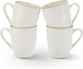 famiware Jupiter Coffee Mugs Set of 4, 13oz Coffee Mug, Microwave and Dishwasher Safe, Coffee Cups with Handle for Coffee, Tea, Cocoa, Milk, White