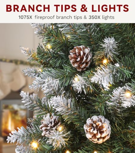 DWVO 7.5ft Pre-Lit Pencil Christmas Tree 350 LED Lights Remote Control