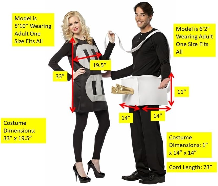 Rasta Imposta Light Weight Plug and Socket Couples Costume