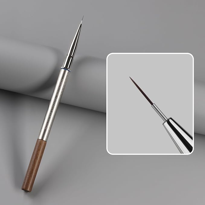 YOKEFELLOW EliteAlly Nail Art Liner Brushes,6mm Detail Liner Brush For Nail Art Painting Manicure Design Professional Nail Art Tool(EA05 LINER-S)