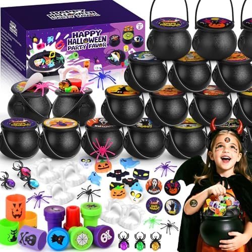 576 PCS Halloween Party Favors, Mini Witches Cauldron, Bulk Halloween Toys