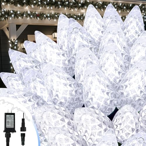 250 LED Linkable C6 Christmas Lights 82FT Christmas Lights Outdoor Decor