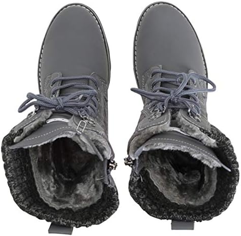 POLAR Womens Faux Fur Warm Thermal Waterproof Outdoor Walking Snow Winter Rubber Sole Calf Boots