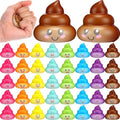 Leyndo 50 Pcs Mini Fake Poop Toys Halloween Party Favors, Multicolor