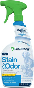 Eco Strong Pet Stain and Odor Remover - Cat Urine Enzyme Cleaner, Urine Destroyer for Dogs, Pet Urine Enzyme Cleaner [All New Fragrance Free] - 32oz
