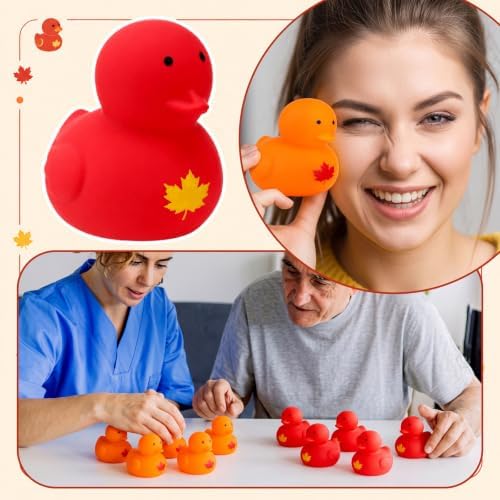 Meooeck 12 Pcs Fall Duck Fidgets Balls for Adult, Fall Party Favors