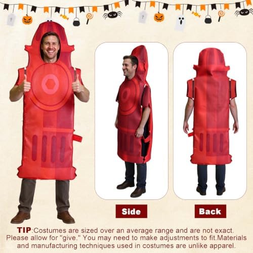 Halloween Adult Fire Hydrant Costume Cosplay Prop for Women Man(No Pants)