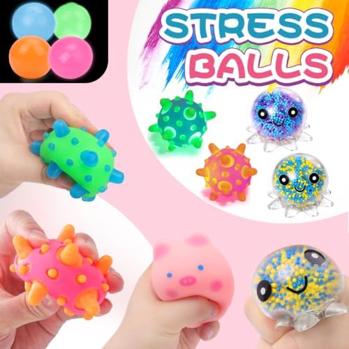 36 Pack Stress Balls, Squishy Balls, Squishy Fidget Stress Relief