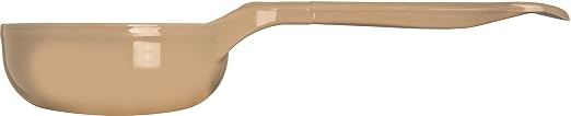 Carlisle FoodService Products Measure Miser Solid Spoon Measuring Spoon with Short Handle for Kitchens, Plastic, 4 Ounces, Beige
