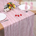 2 Pack Cheesecloth Table Runner 10Ft Christmas Gauze Boho Table Runners for Wedding Decor Bridal Shower Decorations Baby Shower Party(35" x 120")