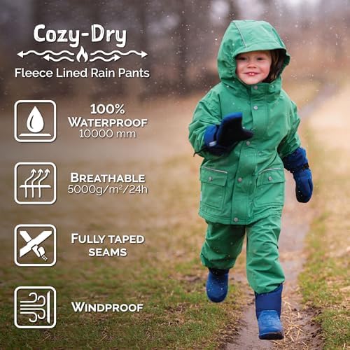 JAN & JUL Cozy-Dry Rain & Snow Pants for Toddlers