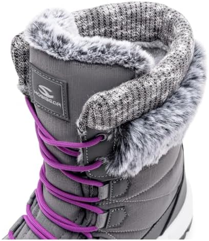HOBIBEAR Women's Winter Snow Boots Waterproof Warm Mid Calf Lightweight