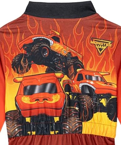 Monster Jam French Terry Racing Zip Up Coverall Infant to Big Kid Grave Digger El Toro Loco Megalodon