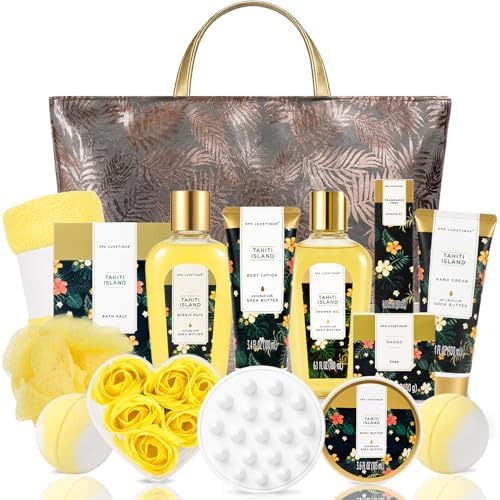 Spa Luxetique Tahiti 15pc Gifts for Women Spa Gift Baskets for Women
