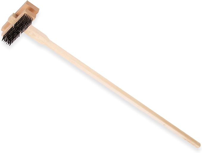 Carlisle FoodService Products Stainless Steel Double Broiler King Grill Brush with Handle, 48 Inches, (Pack of 2)