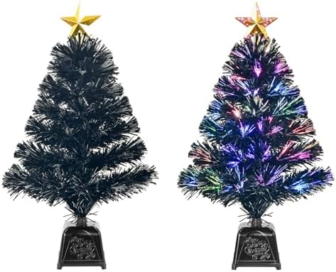 24inch Black Fiber Optic Christmas Tree,