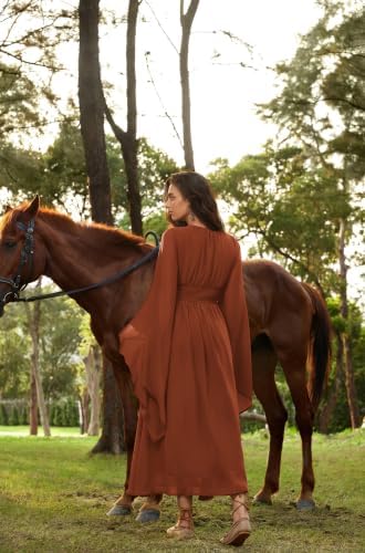Scarlet Darkness Women's Renaissance Costume V Neck Medieval Fairy Dresses