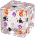 Halloween Ghost Bao Glitter-Squishy Halloween Squishy Cube, Glitter Ghost Toy, Glitter Pumpkin Squishy for desks, Backpacks(White)