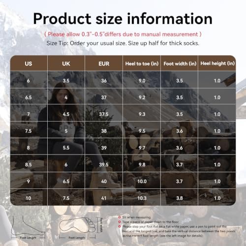 COTTIMO Women's Waterproof Hiking Snow Winter Boots