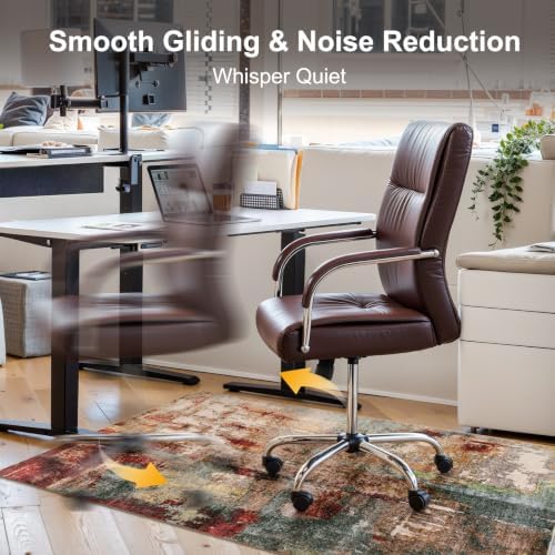 Anidaroel 36"x60" Chair Mat for Hardwood Floor, Anti-Slip Desk Chair Mat for Hardwood, Under Desk Rug for Rolling Chair, Low Pile Carpet Protector Mat for Office Chair