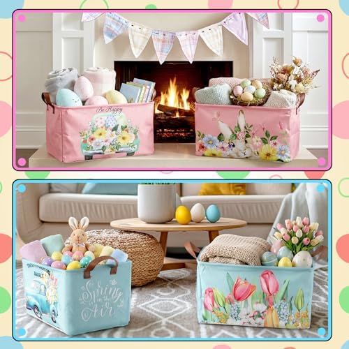 CHENGU 8 Pack Large Gifts Baskets Empty Collapsible Holiday Storage Bin