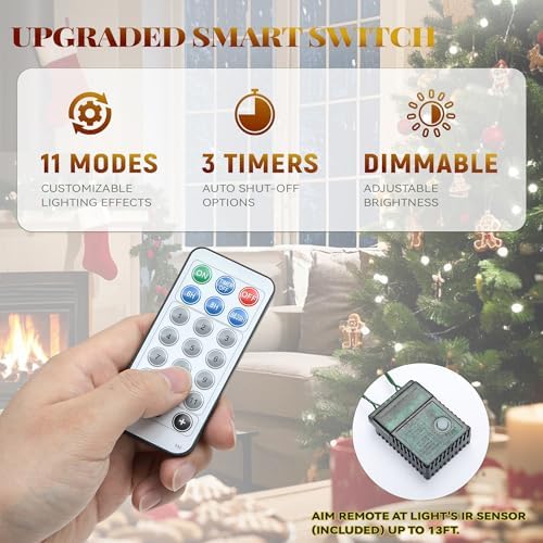 YITAHOME 7.5FT Prelit Green Pencil Christmas Tree w/Remote & Pinecone Decor