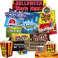 Movie Night Halloween Gifts Basket - Candy Gifts With Movie Snack Trays